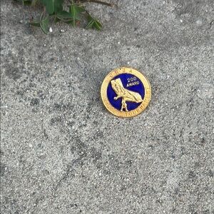 Gold and Blue California Bowling Award Pin